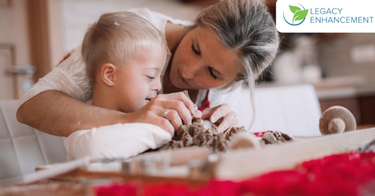 woman with a child with special needs