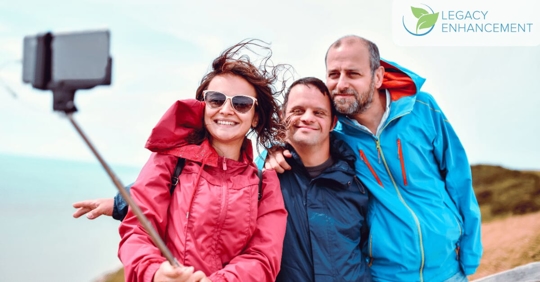 family taking a selfie